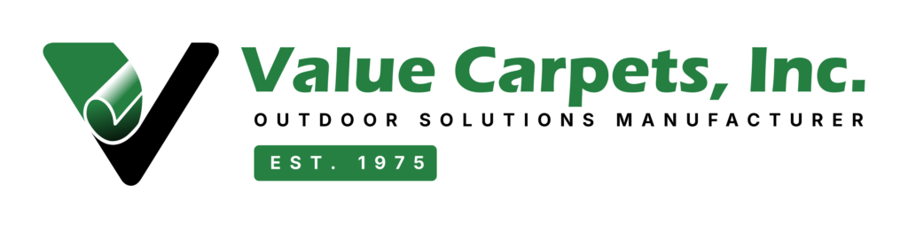 Green Value Carpets Incorporated logo with black emblem and manufacturer tagline